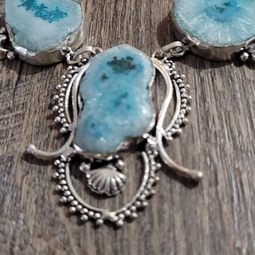 Artisan Solar Quarzt Necklace 925 sterling silver - Picture 2 of 6